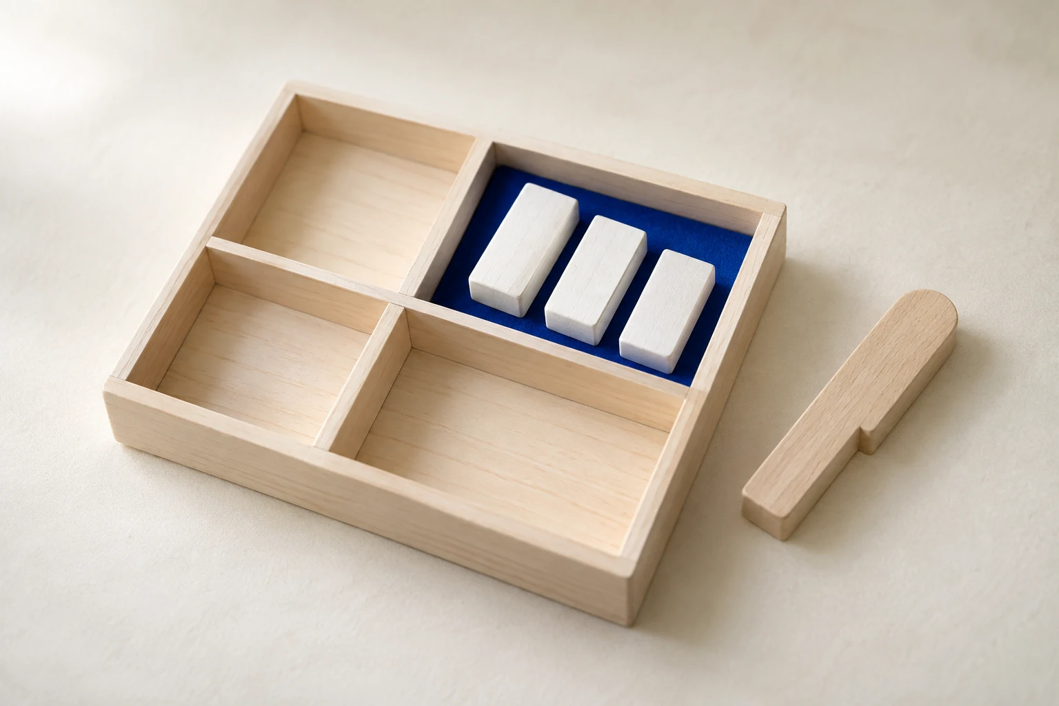 トレーの中に収まる部品と、外に置かれた追加の部品で、保守の範囲を表したイメージ